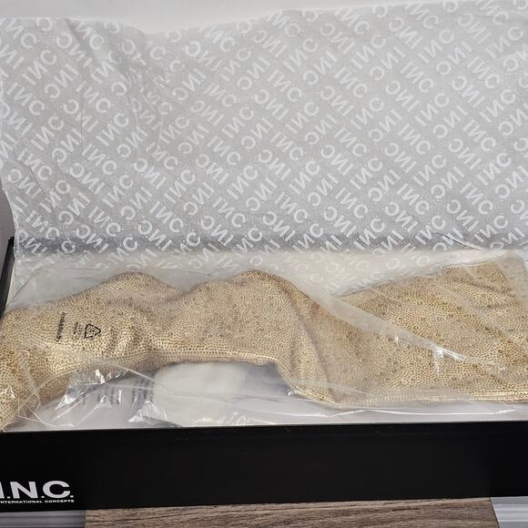 International Concepts Saveria Over The Knee Boots Size 10 Gold Bling NWT - Picture 5 of 5